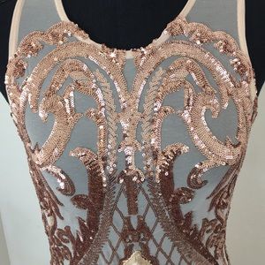 Banjul rose gold gown